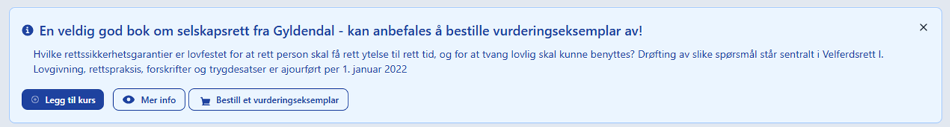 Eksempel på anbefaling fra forlag